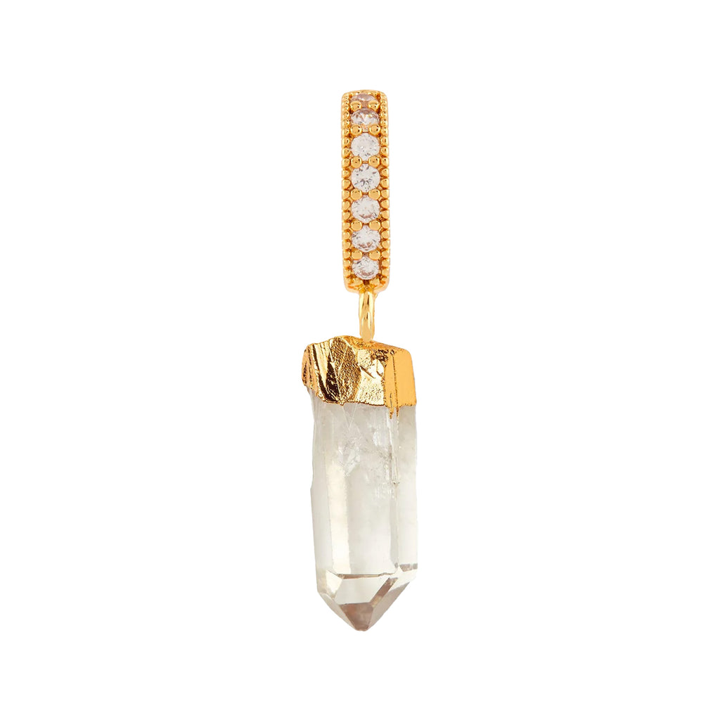 The rock crystal pendant with pave connector from the brand CRYSTAL HAZE