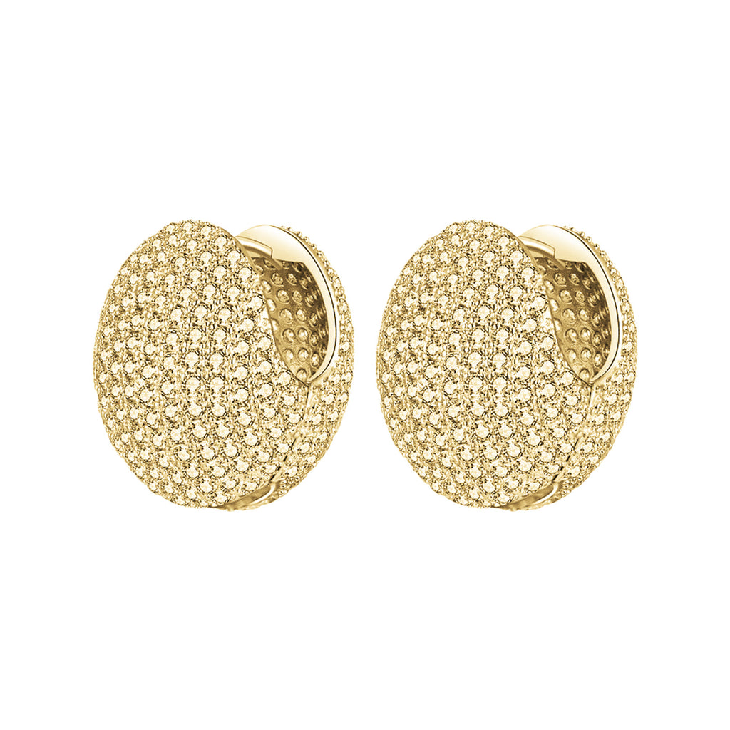 The Loe earrings in gold colour from the brand EMILI