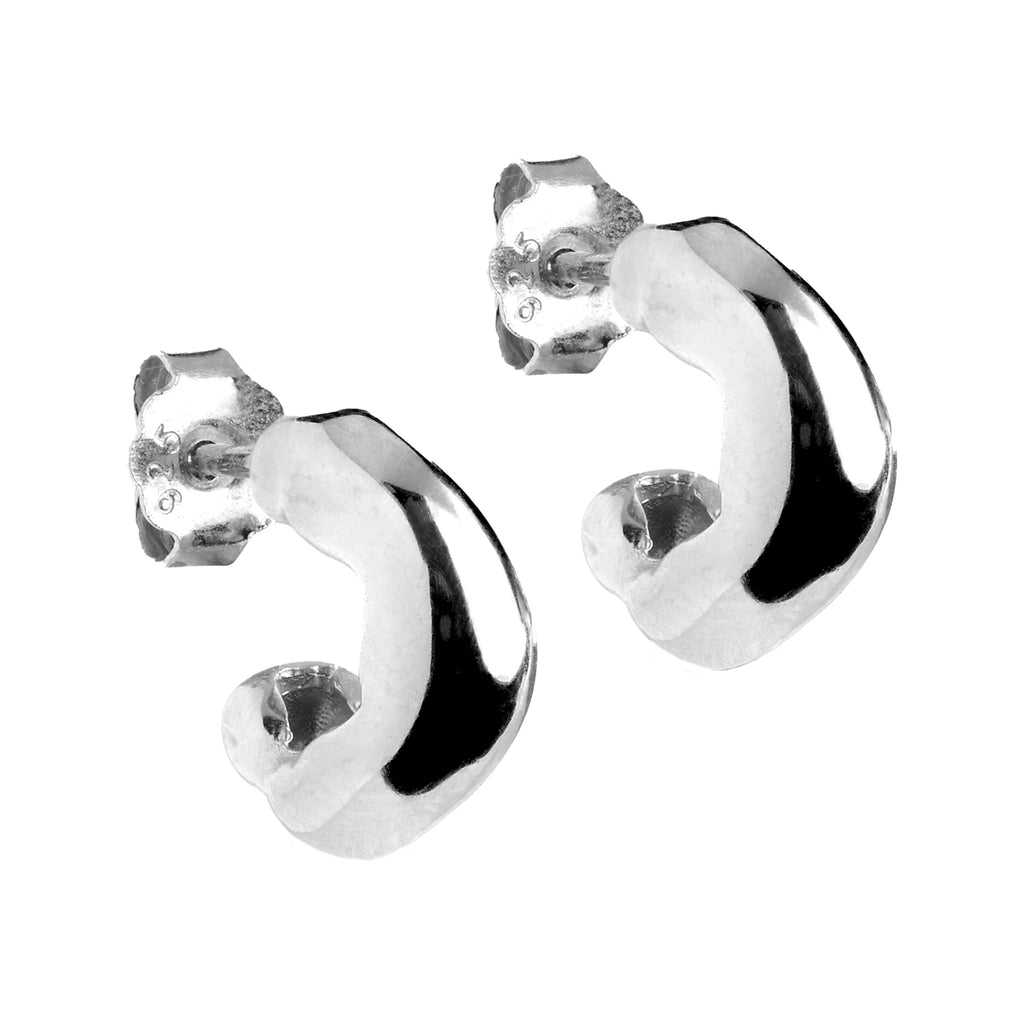 The Gianna small hoop earrings in silver colour from the rbadn ENAMEL COPENHAGEN