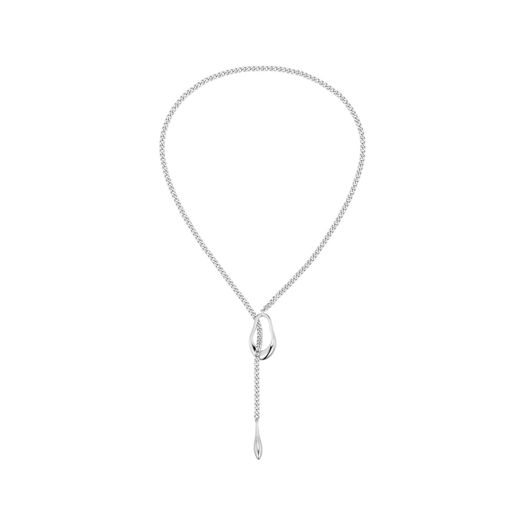 The Lariat Drop necklace in silver colour from the brand F+H JEWELLERY.