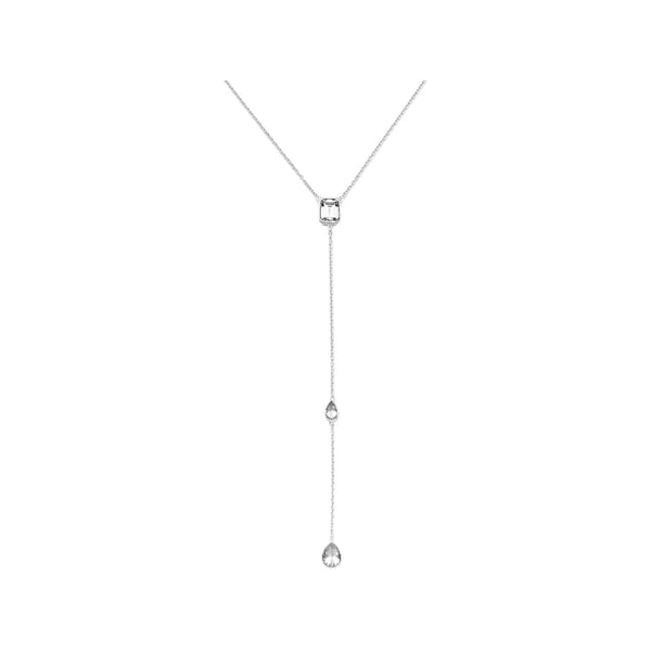 The mamie necklace in silver and clear colour from the brand HEAVENLY LONDON