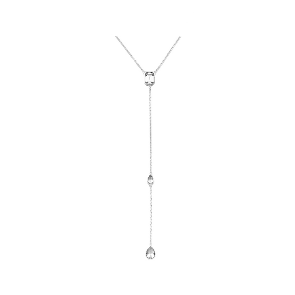 The mamie necklace in silver and clear colour from the brand HEAVENLY LONDON