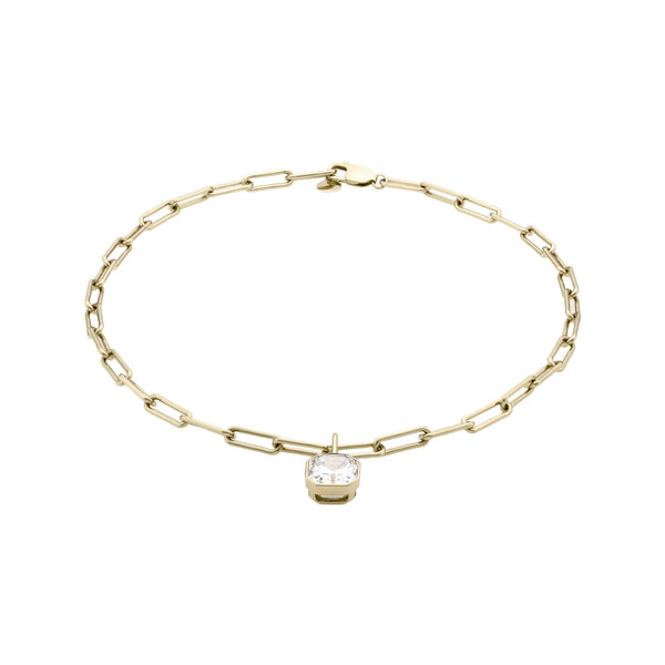 The Marilyn necklace in gold and clear colours from the brand HEAVENLY LONDON