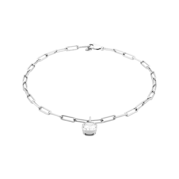 The Marilyn necklace in silver and clear colours from the brand HEAVENLY LONDON