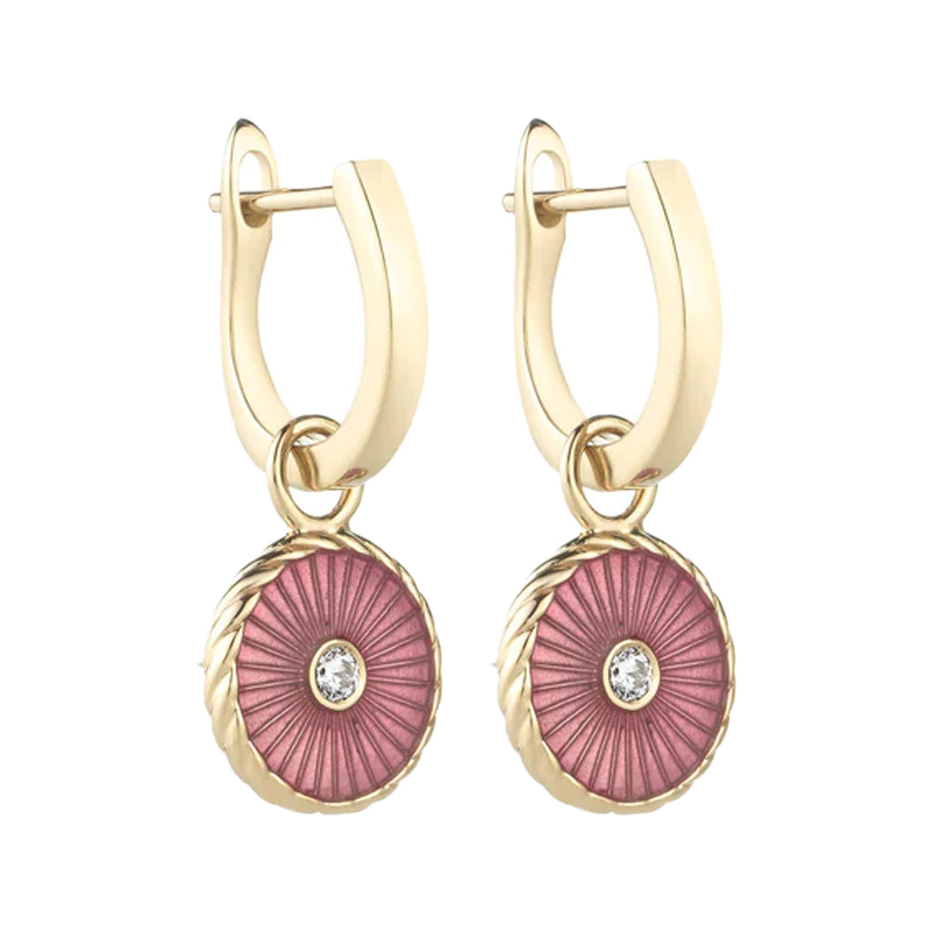 The Nomad drop earrings in gold, red and white colours from the brand HEAVENLY LONDON