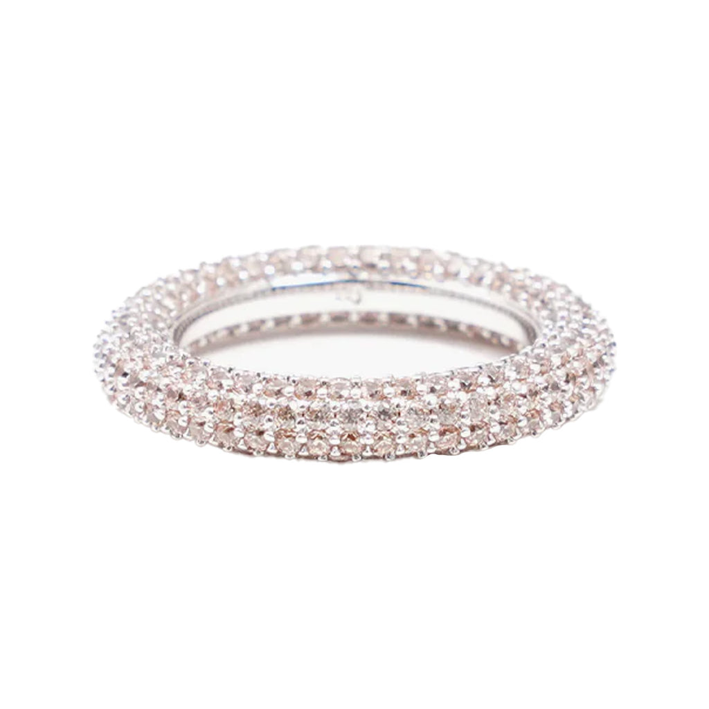 The colorful ring in silver and beige colours from the brand IZABEL DISPLAY