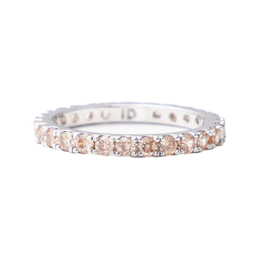 The colorful slim ring in silver and beige colours from the brand IZABEL DISPLAY