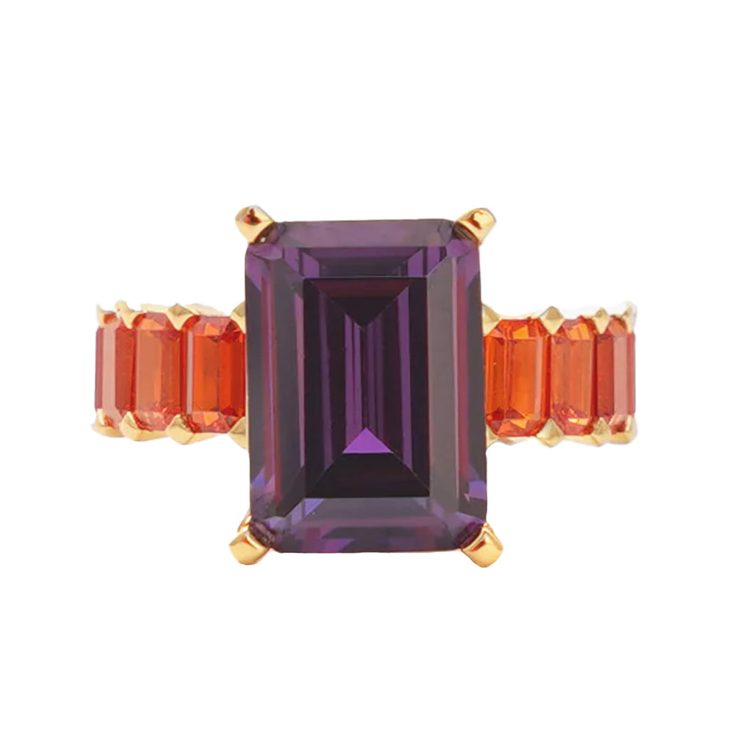 The ultra ring in gold and purple colours from the brand IZABEL DISPLAY