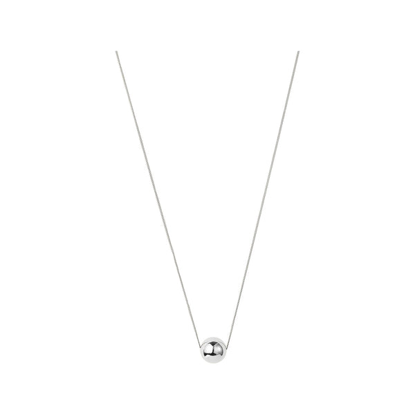 The Aurora necklace in silver colour from the brand JENNY BIRD