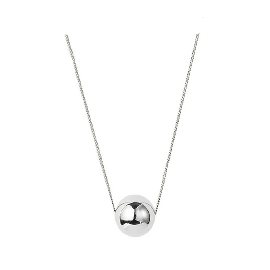 The Aurora necklace in silver colour from the brand JENNY BIRD