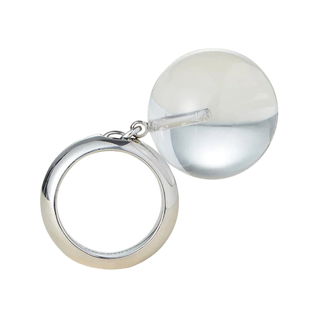 The Lyra ring in silver and clear colours from the brand JENNY BIRD