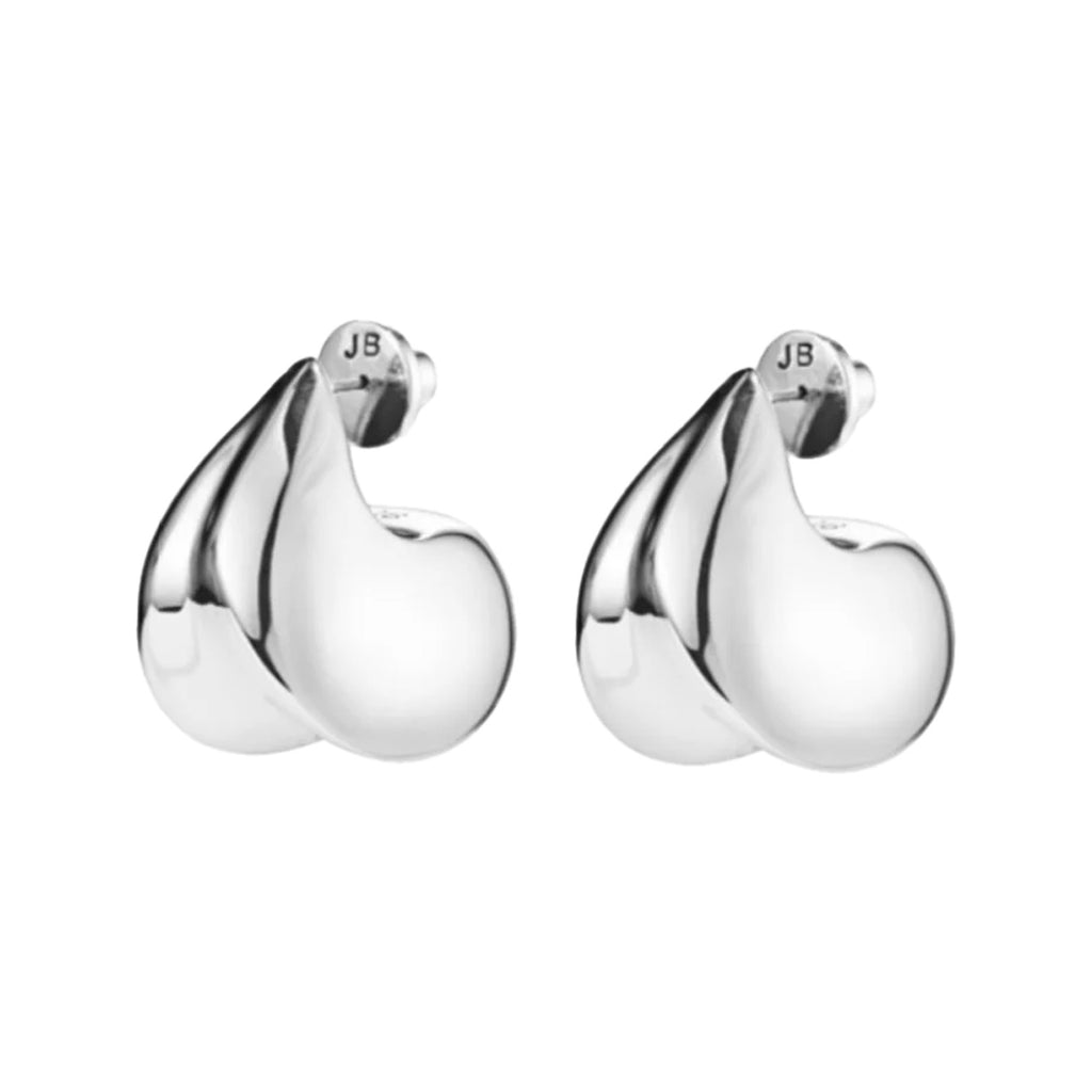 The Nouveaux puff earrings in silver colour from the brand JENNY BIRD