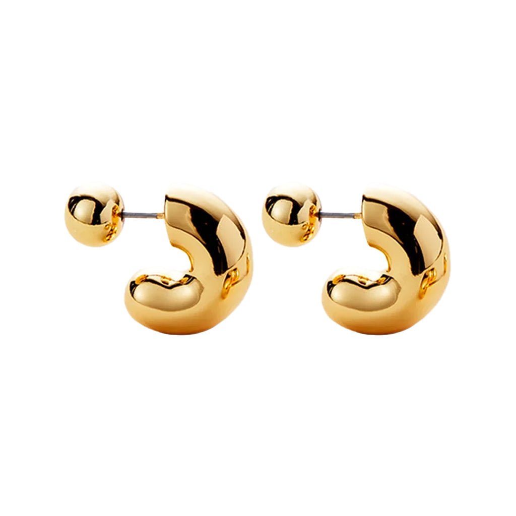 The Tome small hoop earrings in gold colour from the brand JENNY BIRD