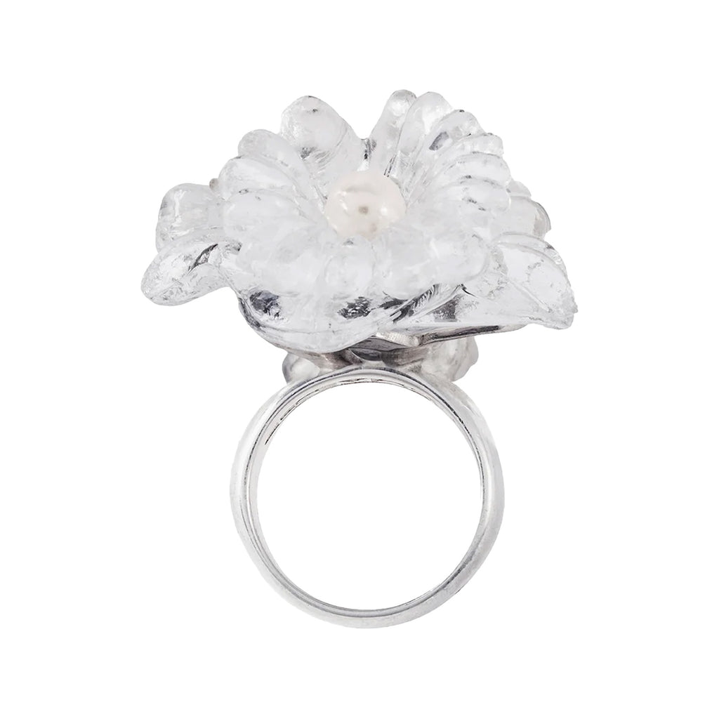 The Bodas De Perla ring in silver colour from the brand LA MANSO