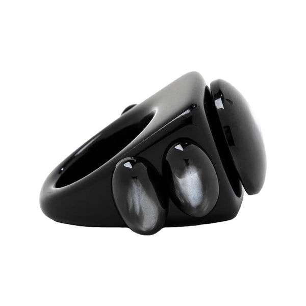 The Dark Vader ring in black colour from the brand LA MANSO