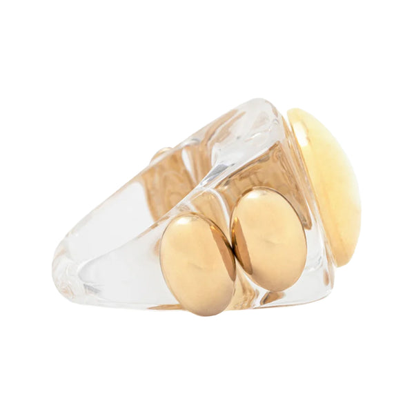 The I'm Invisible ring in gold and clear colours from the brand LA MANSO