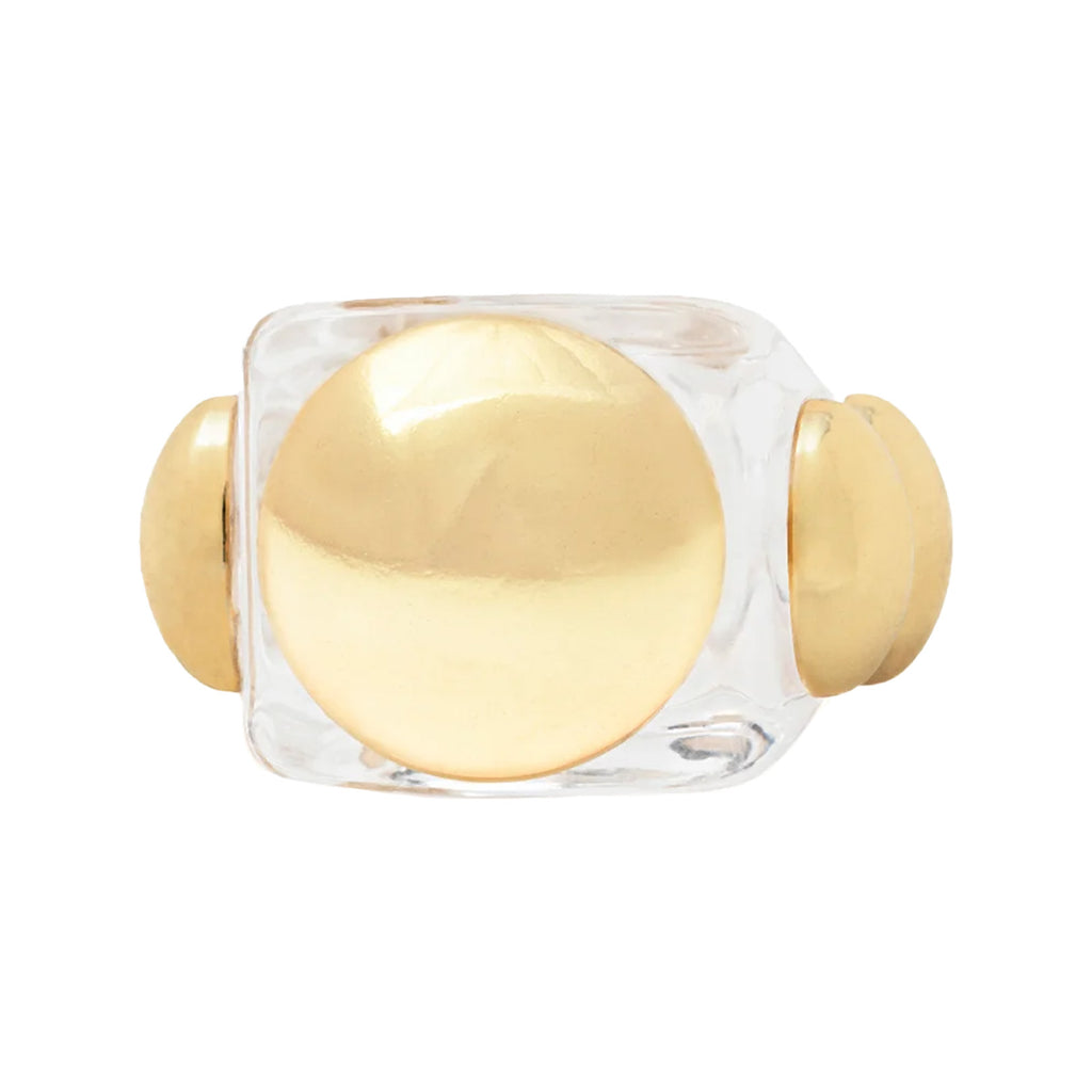 The I'm Invisible ring in gold and clear colours from the brand LA MANSO