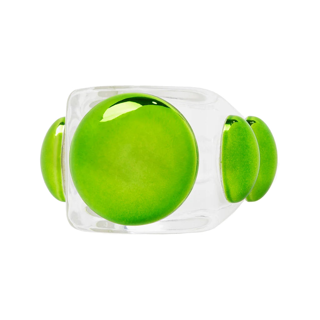 The Lambo ring in transparent and green colours from the brand LA MANSO