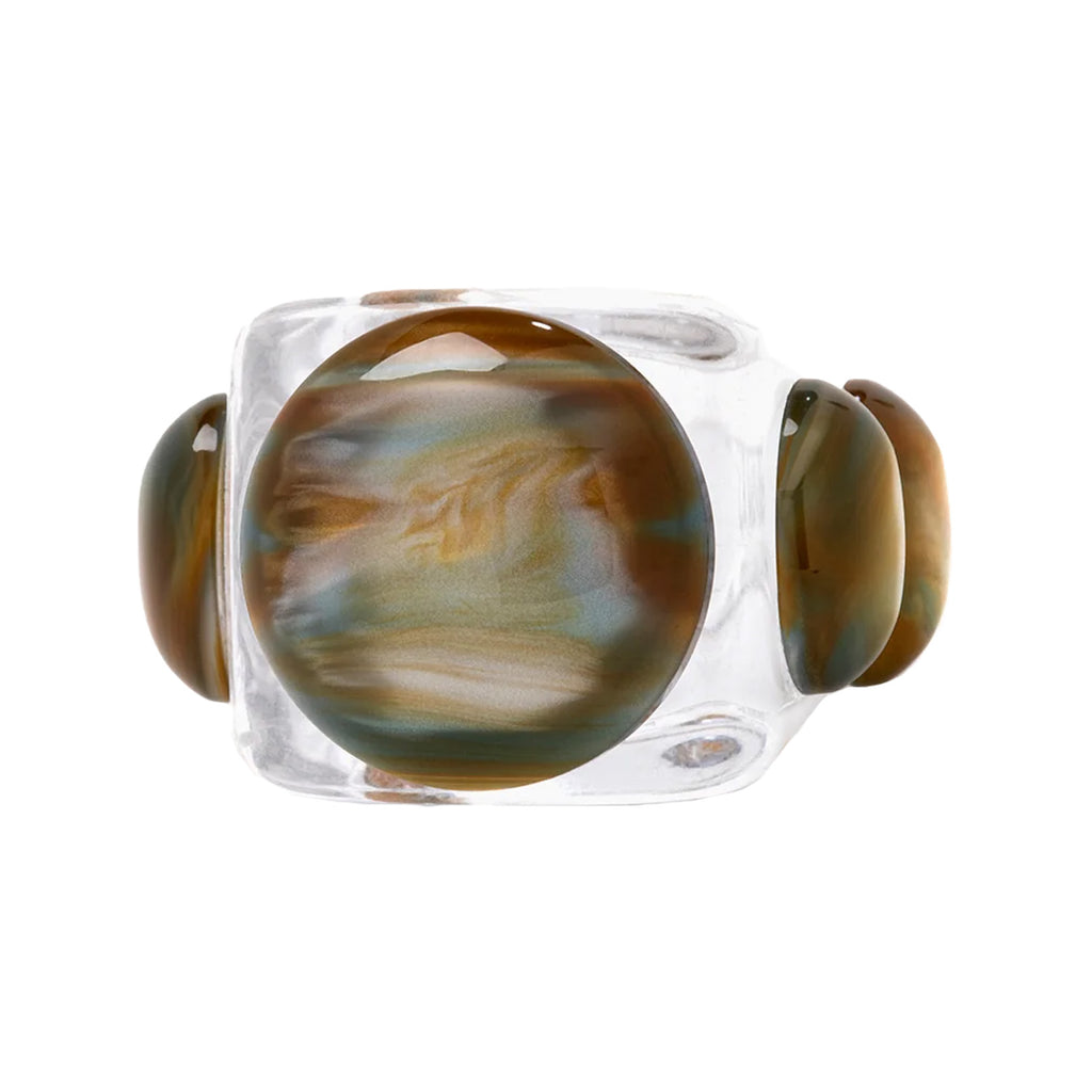 The Princesa Leia ring in transparent and brown colours from the brand LA MANSO