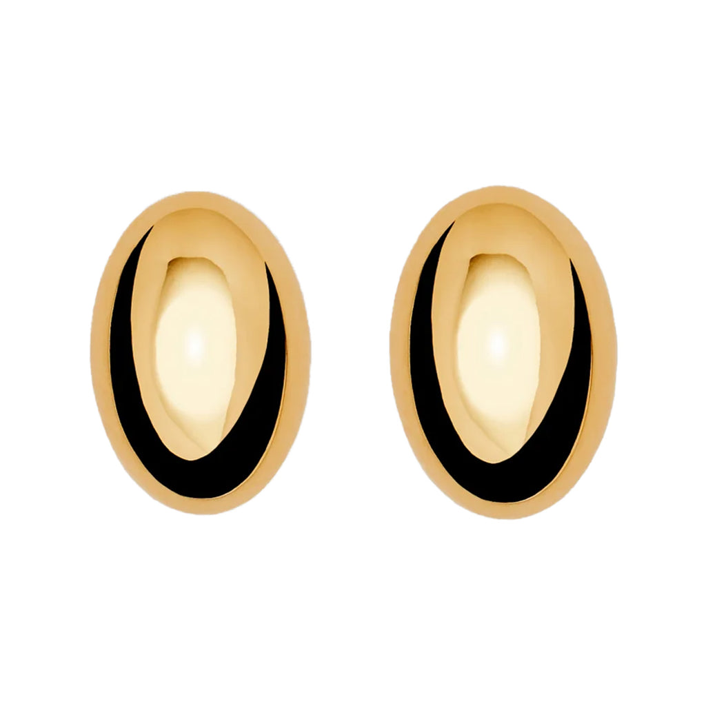 The Camille stud earrings in gold colour from the brand LIÉ STUDIO