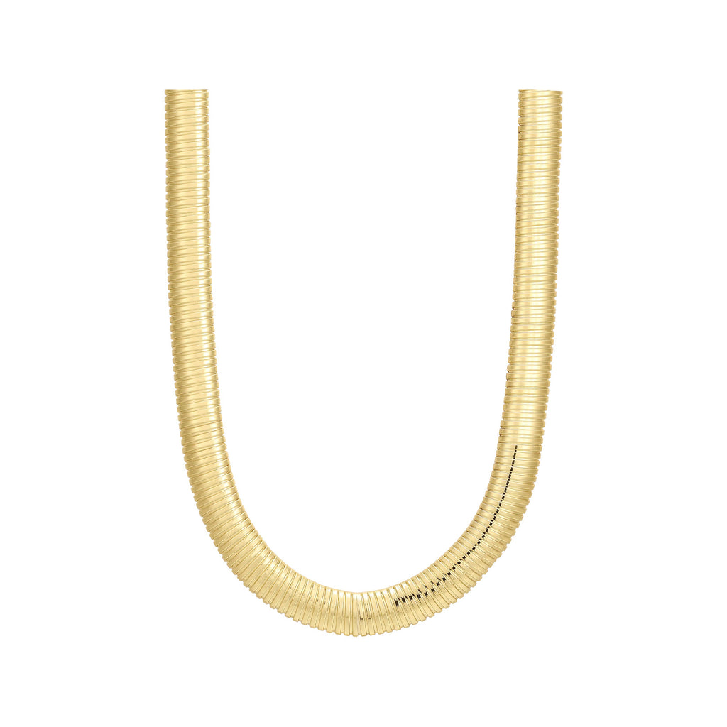 The Flex Snake chain necklace in gold colour from the brand LUV AJ