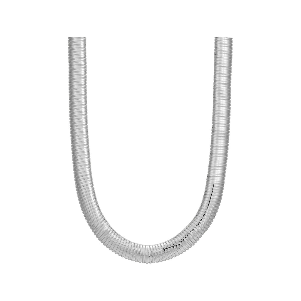 The Flex Snake chain necklace in silver colour from the brand LUV AJ