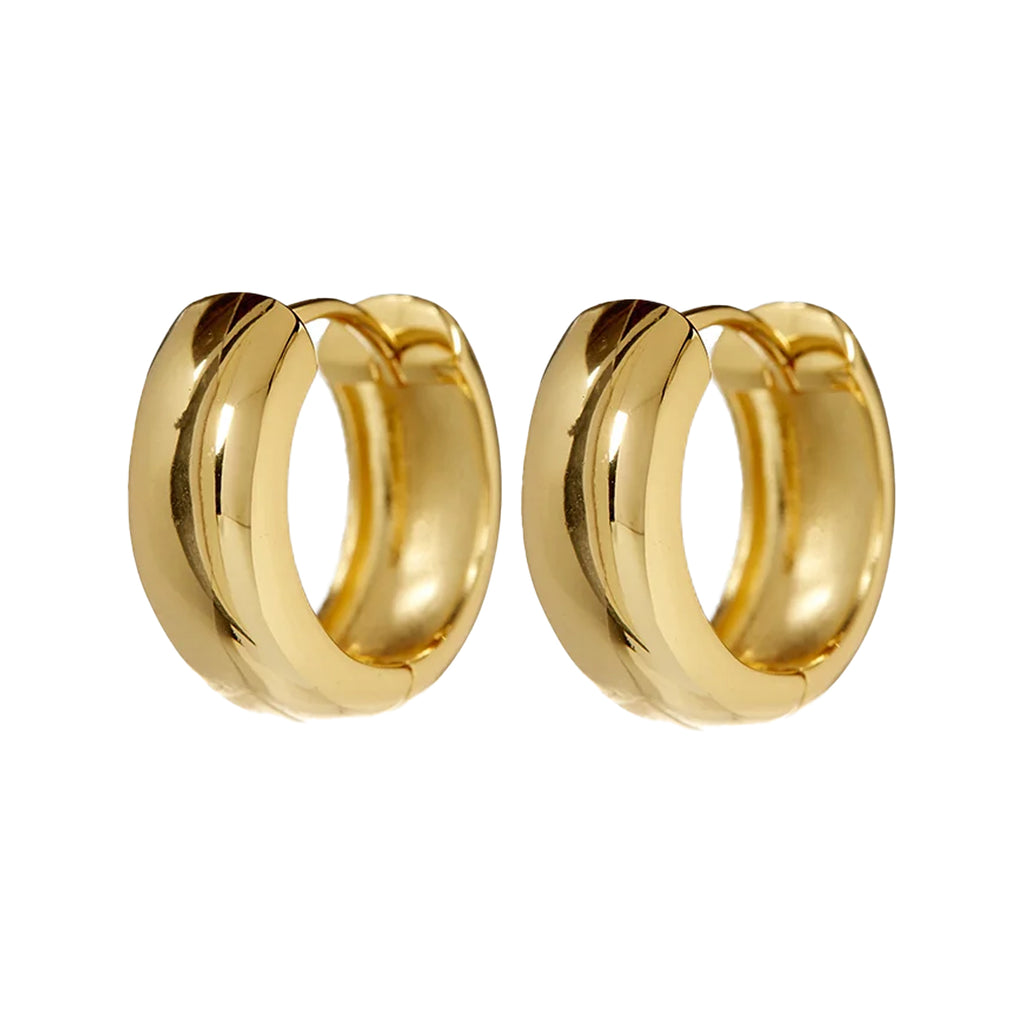 The Monaco huggie earrings in gold colour from the brand LUV AJ