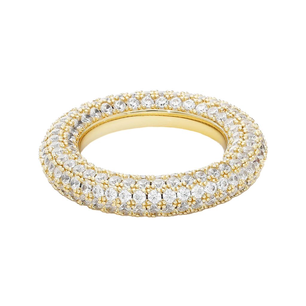 The pave amalfi ring in gold colour from the brand LUV AJ