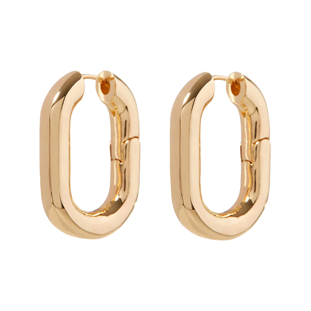 The XL chain link hoop earrings in gold colour from the brand LUV AJ