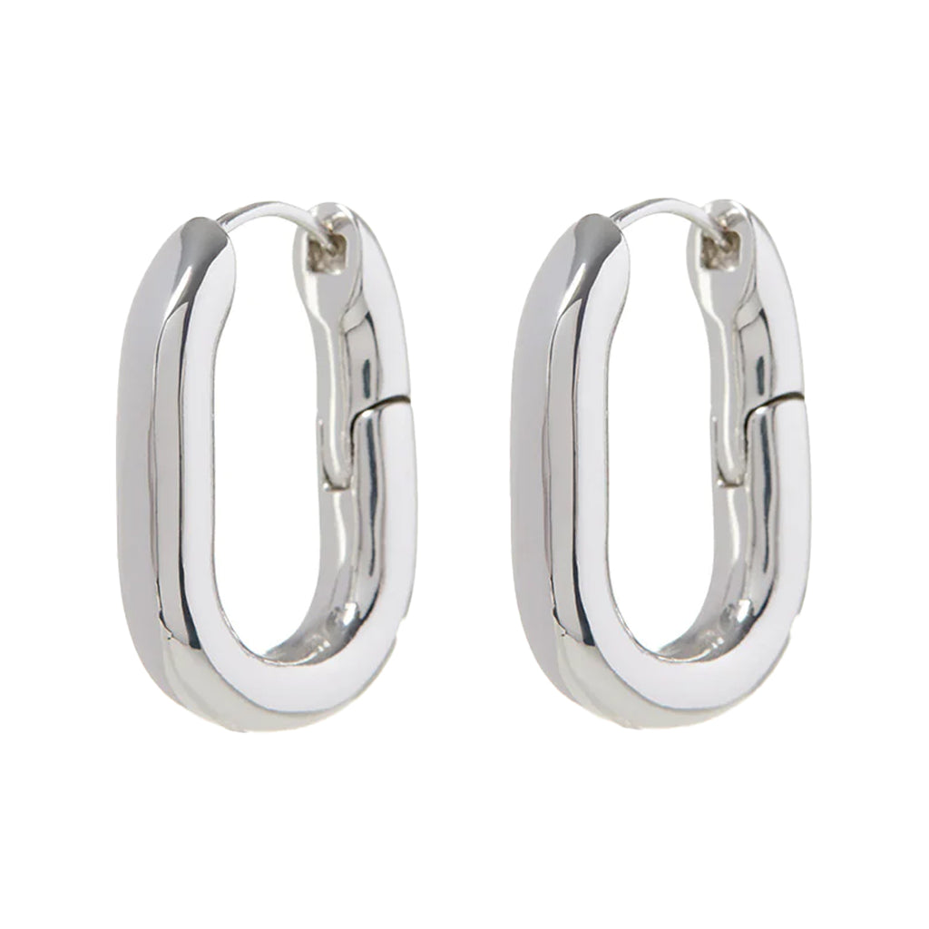 The XL chain link hoop earrings in silver colour from the brand LUV AJ