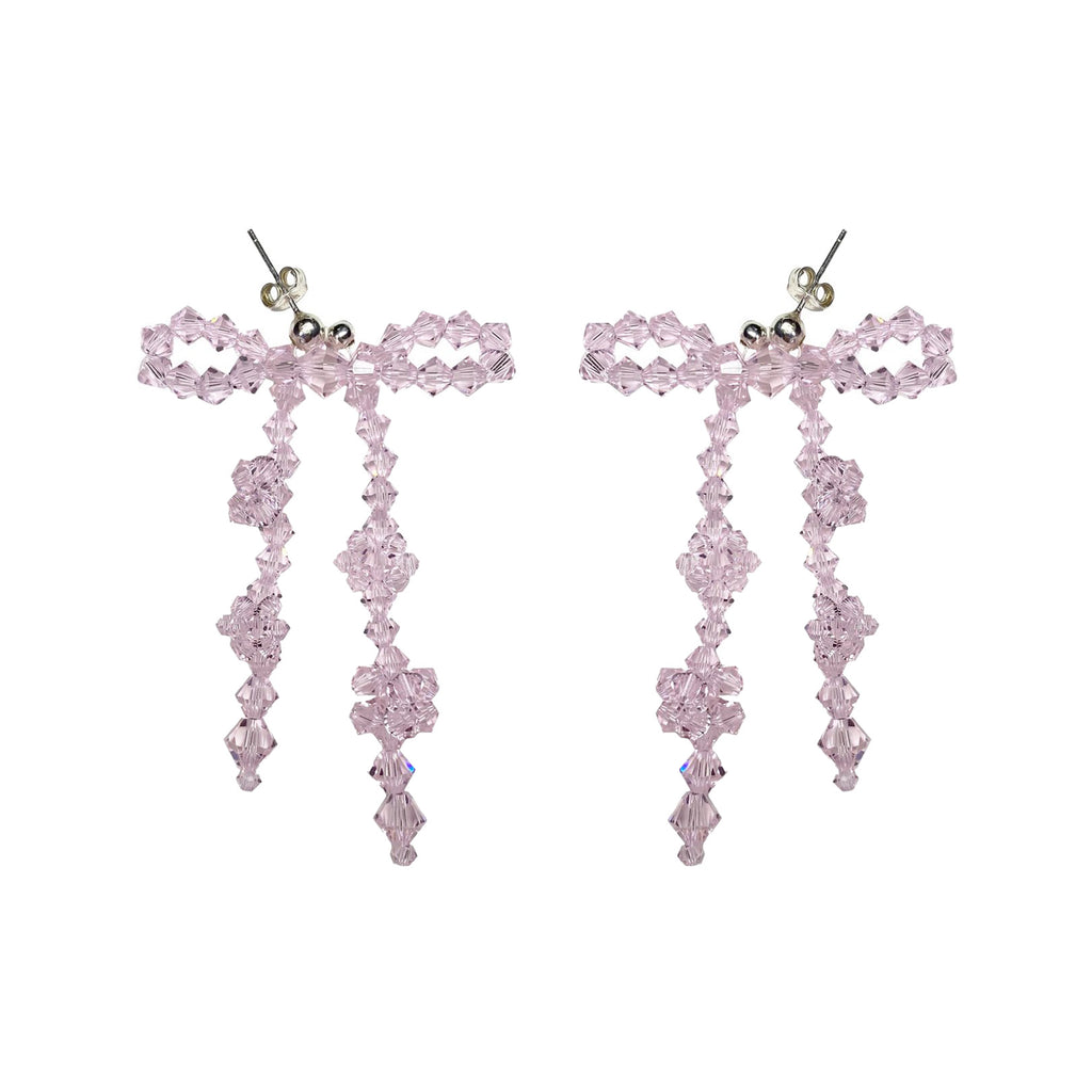 The I Could Be Your Perfect Girl earrings in silver and light pink colours from the brand MARGAUX STUDIOS