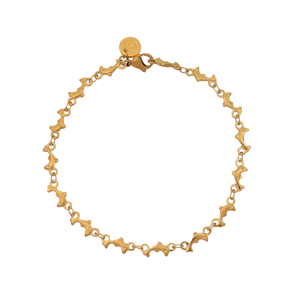 The Delfina anklet in gold colour from the brand MAYOL