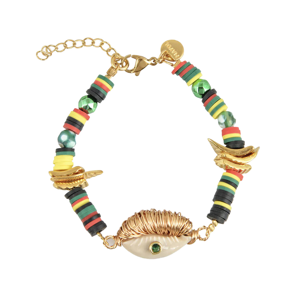 The Good Vibration bracelet in gold, blue and yellow colour from the brand MAYOL