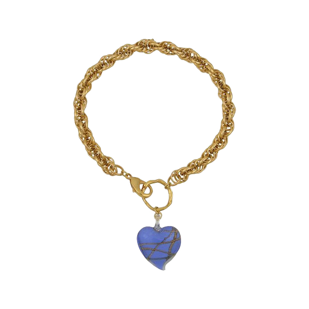 The Heart Of Glass necklace in gold and blue colour from the brand MAYOL