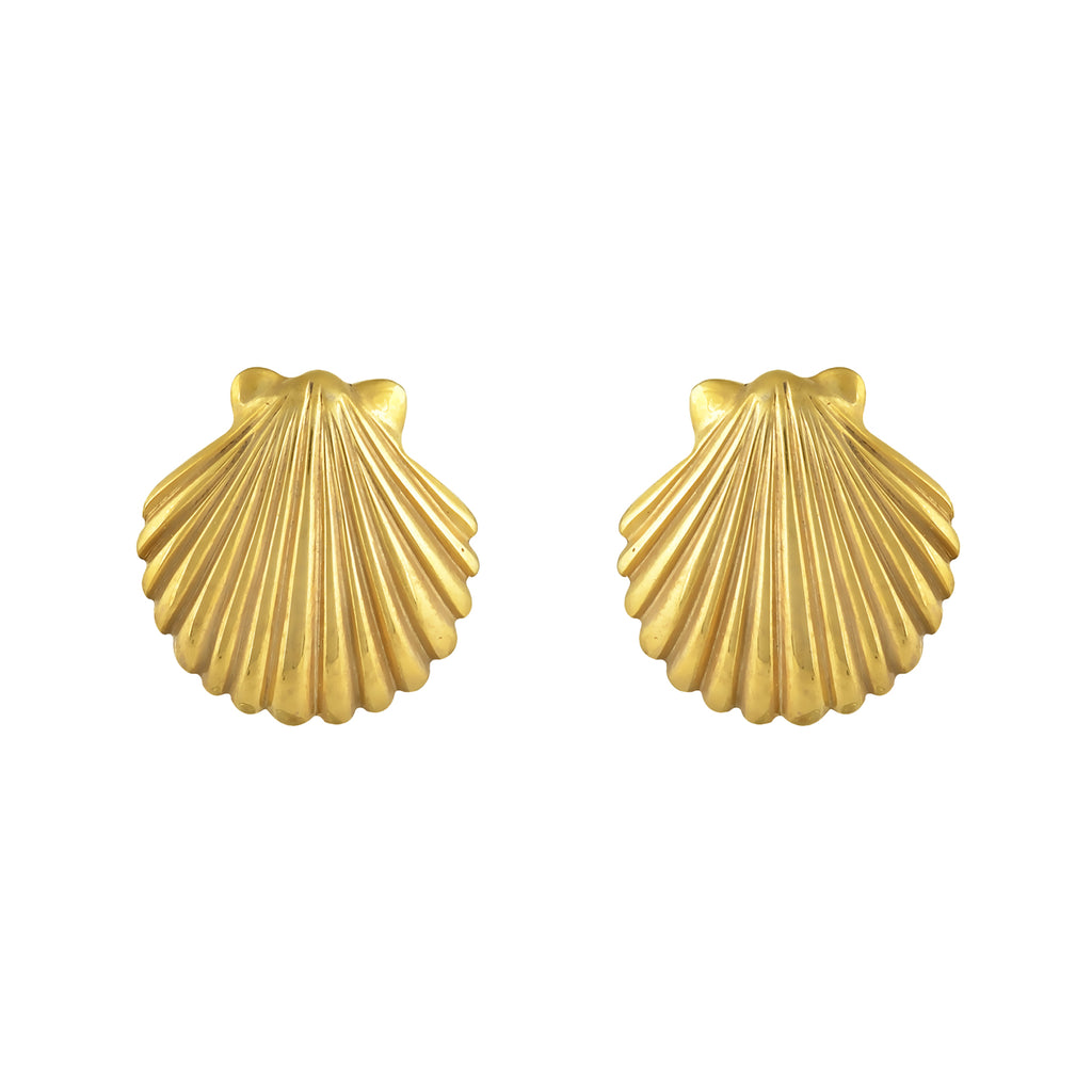 The Sunny stud earrings in gold colour from the brand MAYOL