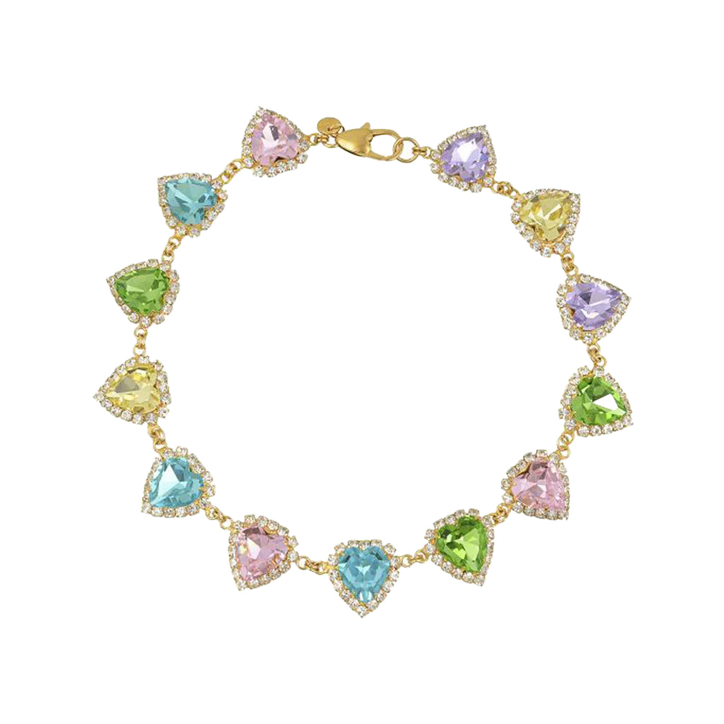 The Vivian necklace in gold, light pink and light green colour from the brand MAYOL