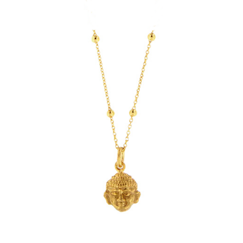 The Buda necklace in gold colour from the brand MESH