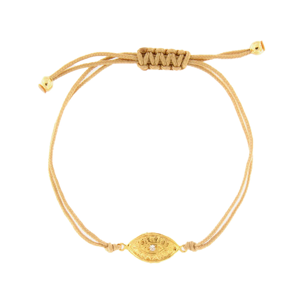 The Eye Bracelet in gold and beige colours from the brand MESH