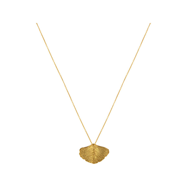 The Ginkgo necklace in gold colour from the brand MESH