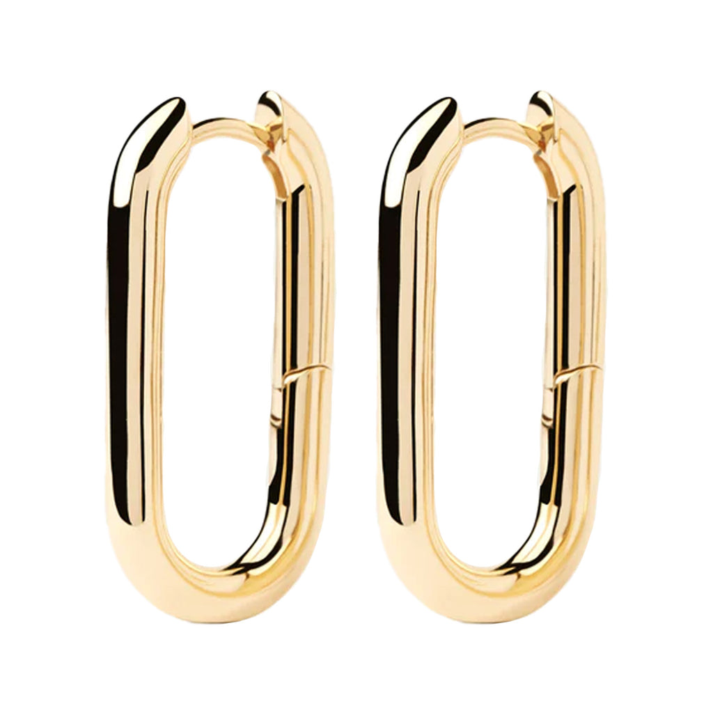 The Beat hoop earrings in gold colour from the brand P D PAOLA