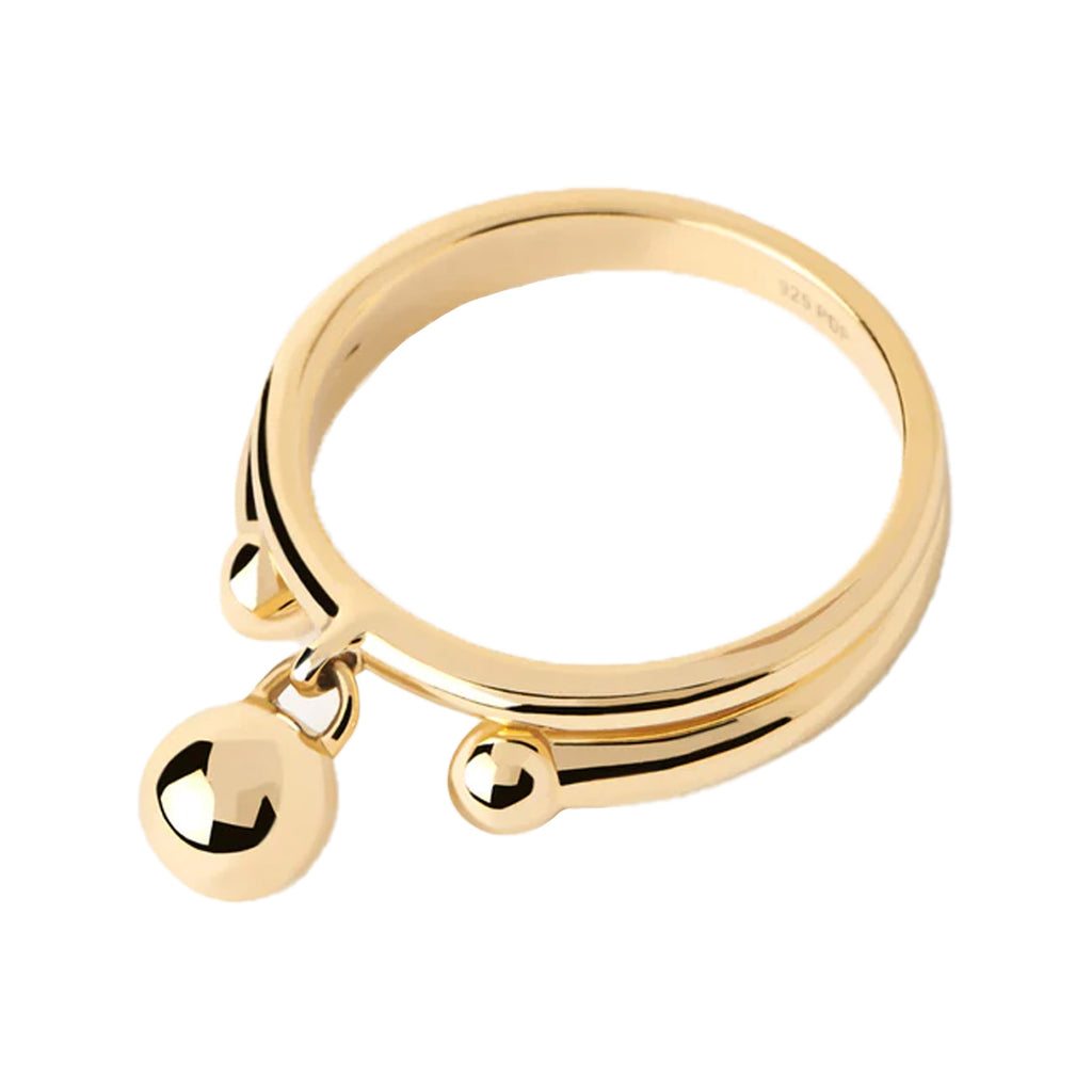 The Berlin ring in gold colour from the brand P D PAOLA