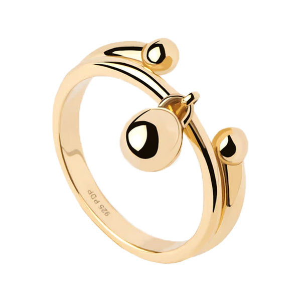 The Berlin ring in gold colour from the brand P D PAOLA