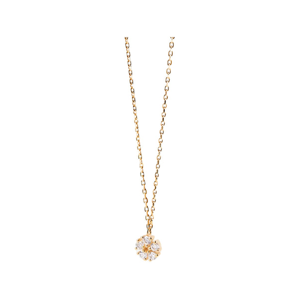 The Daisy necklace in gold and clear colours from the brand P D PAOLA