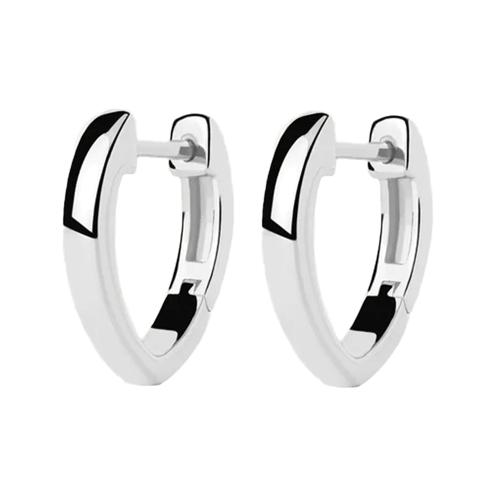 The Duke hoop earrings in silver colour from the brand P D PAOLA