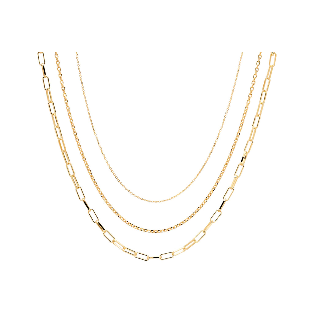 The Essential necklaces set in gold colour from the brand P D PAOLA