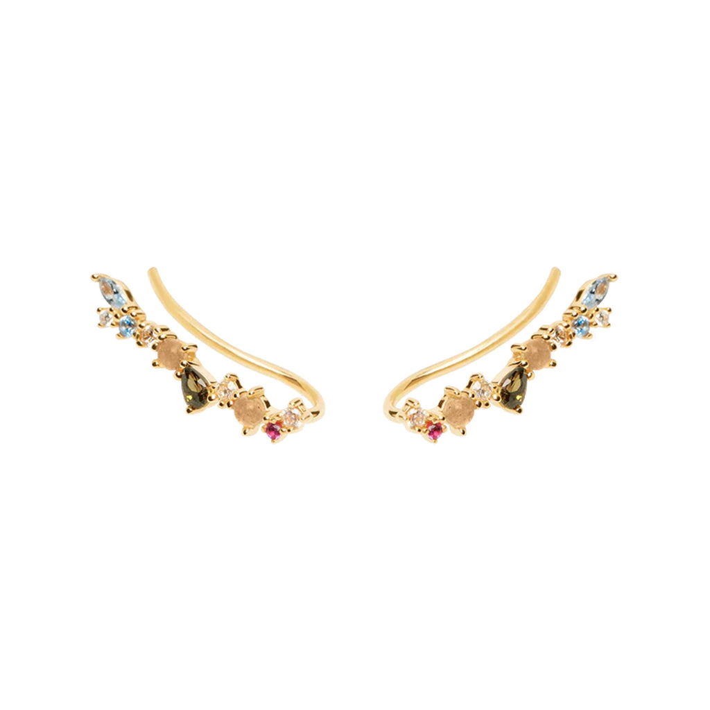 The Euphoria earrings in gold and multicolor from the brand P D PAOLA