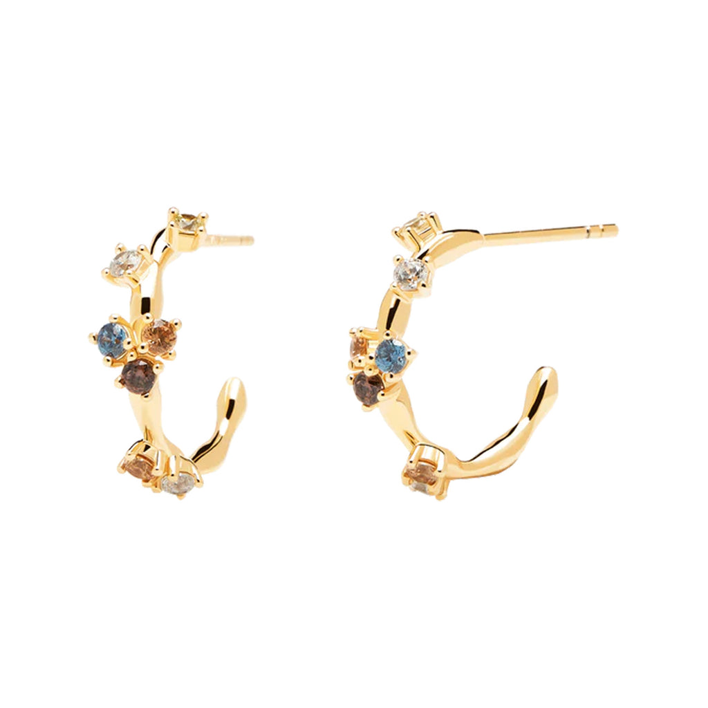 The Five earrings in gold and multicolor from the brand P D PAOLA