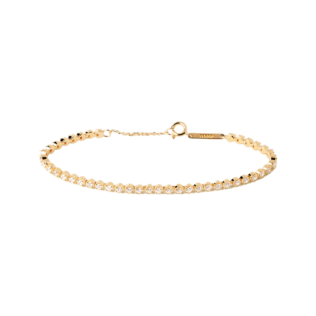 The Florence bracelet in gold and clear colours from the brand P D PAOLA