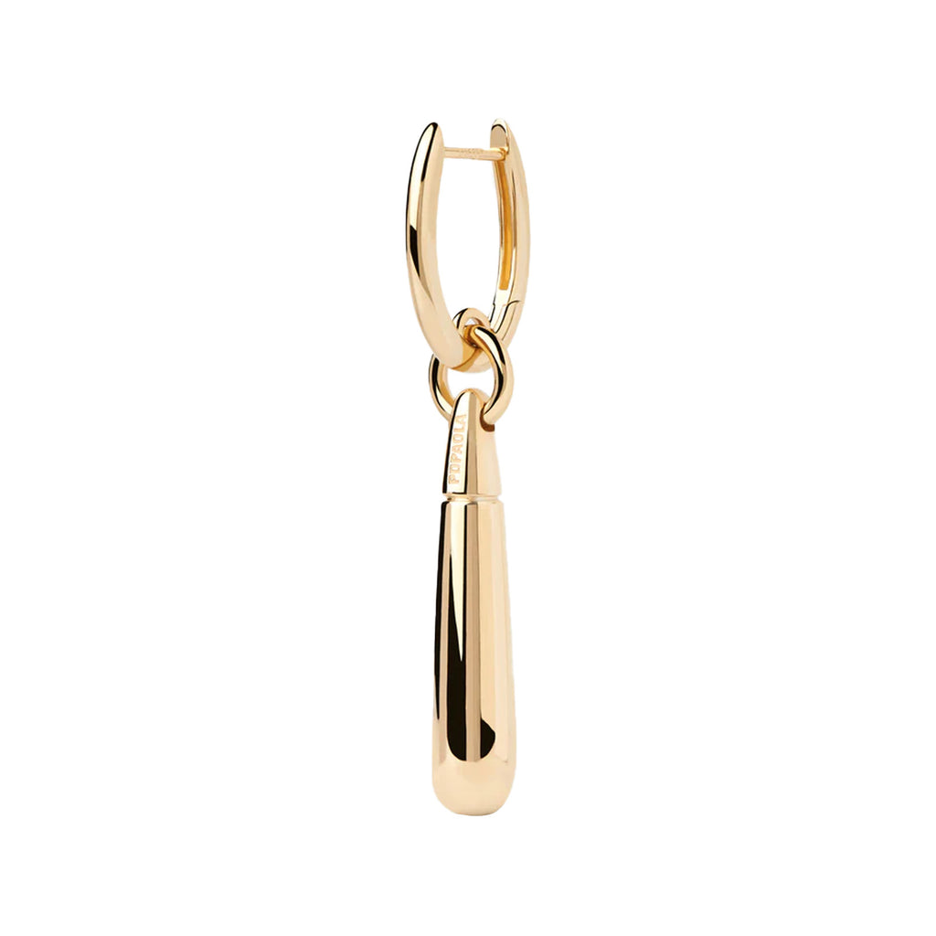 The large Jupiter Single hoop earring in gold colour from the brand P D PAOLA