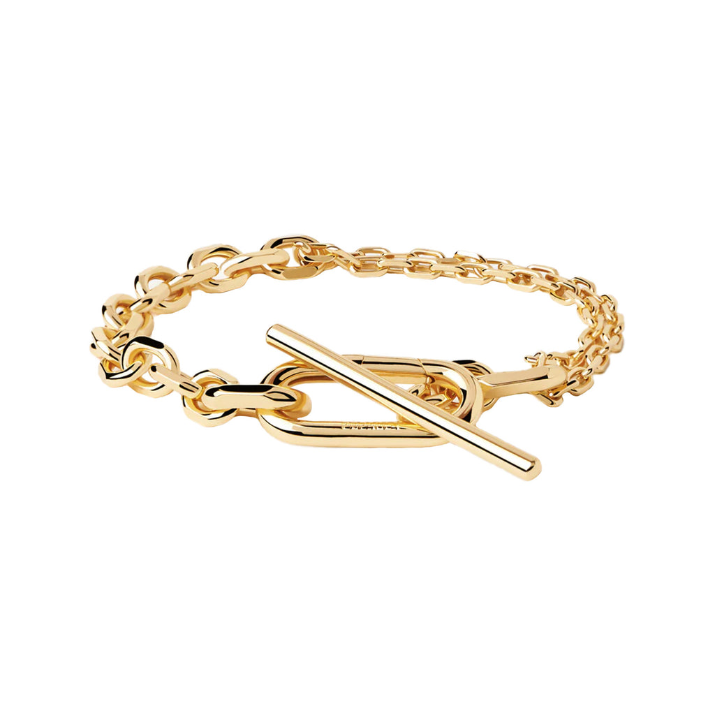 The Vesta chain bracelet in gold colour from the brand P D PAOLA